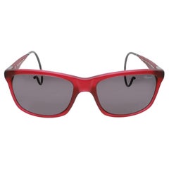 Gafas de sol Chopard de acetato con montura cepillada Claret y lentes ahumadas polarizadas 95221-0275