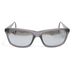Gafas de sol Chopard con montura de acetato gris cepillado y lentes ahumadas polarizadas 95221-0273