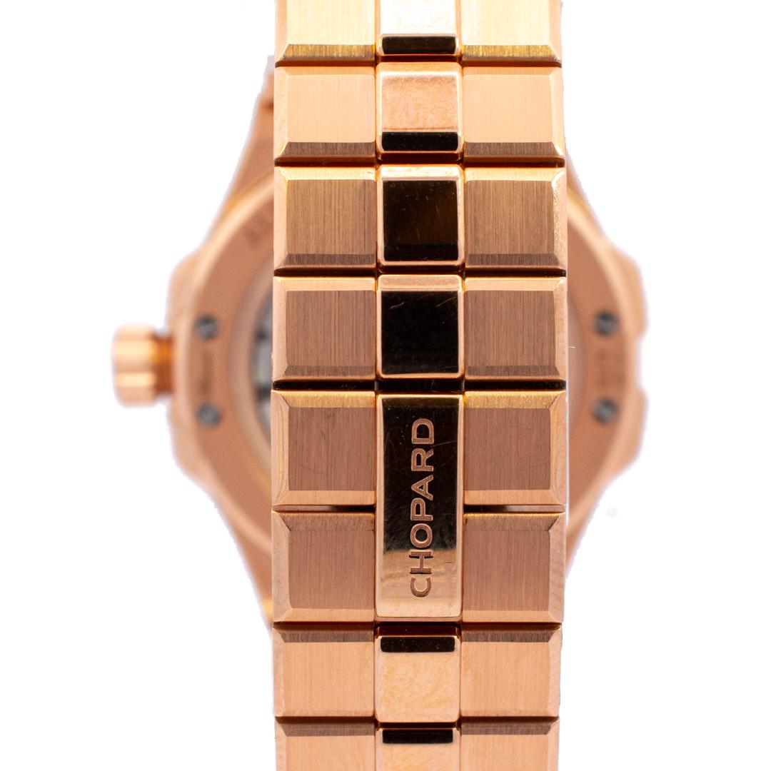 Chopard Alpine Eagle Small 18K Rose Gold Diamant Damenuhr 295384-5001 im Zustand „Hervorragend“ in Houston, TX