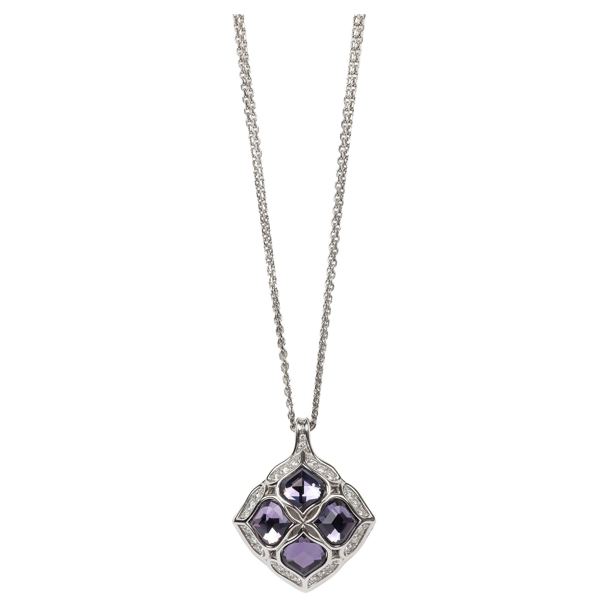Chopard Amethyst & Diamond 18ct White Gold Imperiale Pendant