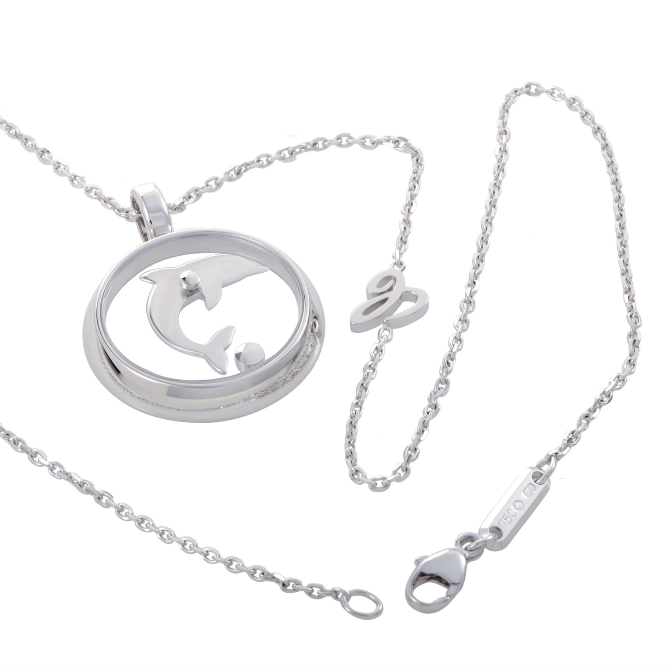 white gold dolphin necklace