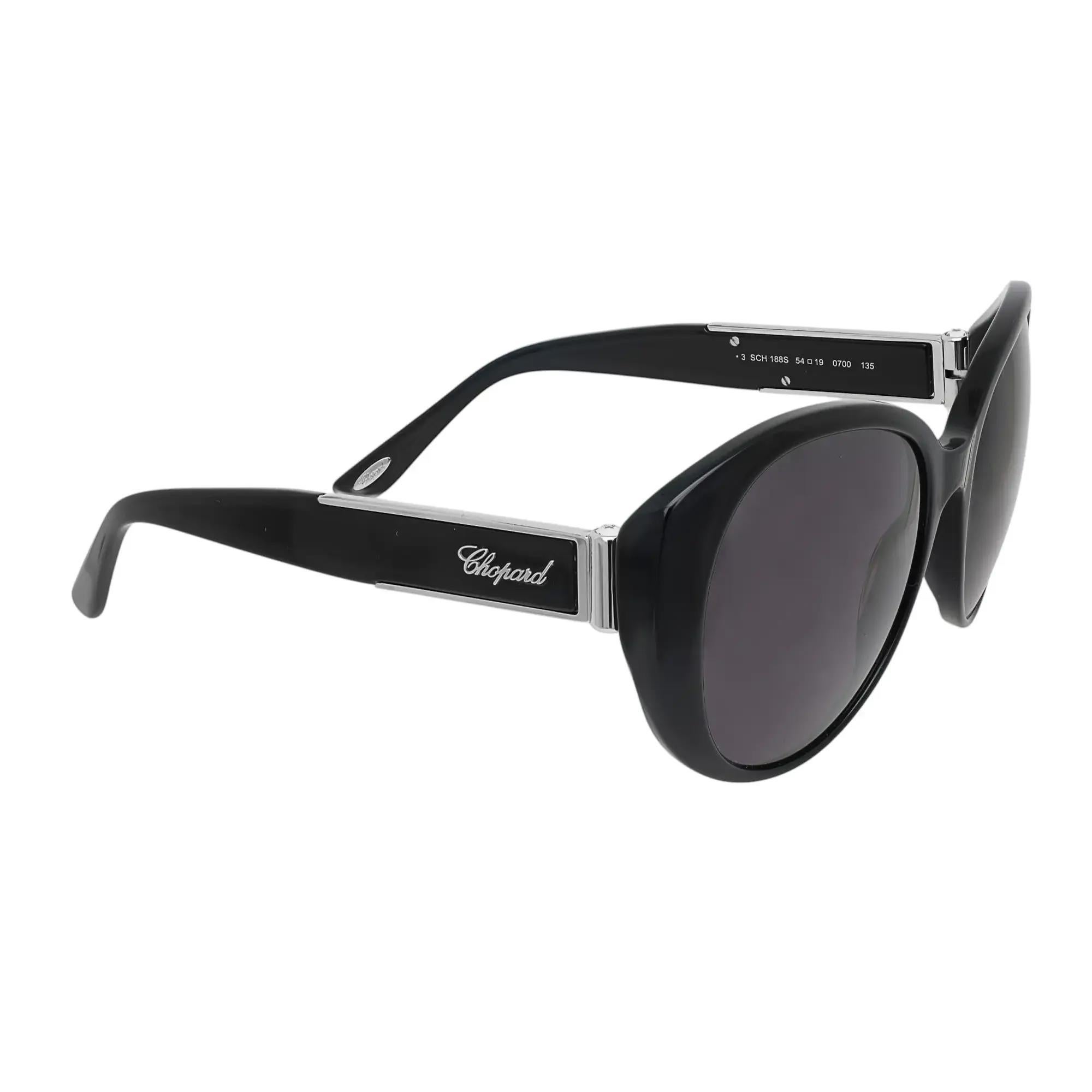 Chopard Black Acetate Black Color Lens Sunglasses 95221-0230 In New Condition For Sale In New York, NY