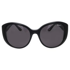 Chopard Gafas de sol de acetato negro con lentes de color negro 95221-0230