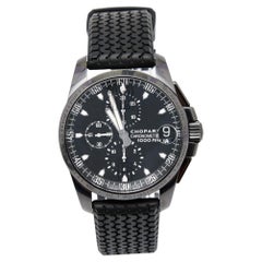 Chopard Black DL Coated Stainless Steel Rubber Mille Miglia Wristwatch 44 mm