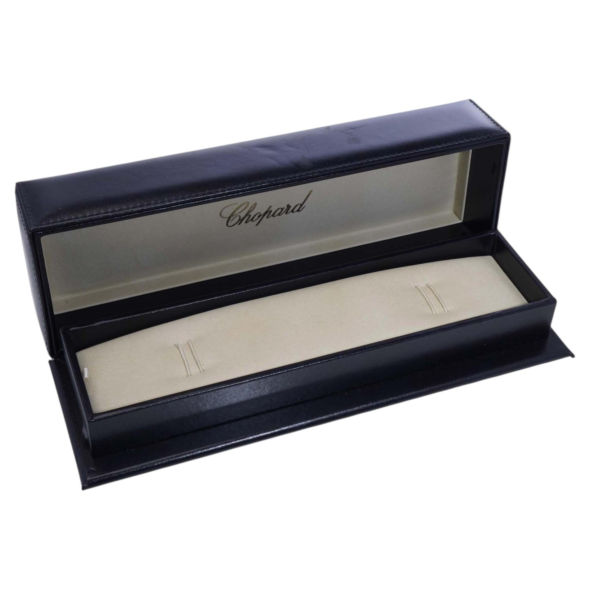 Chopard Black Leather Bracelet/Watch Box, 20th Century, UK Origin For Sale