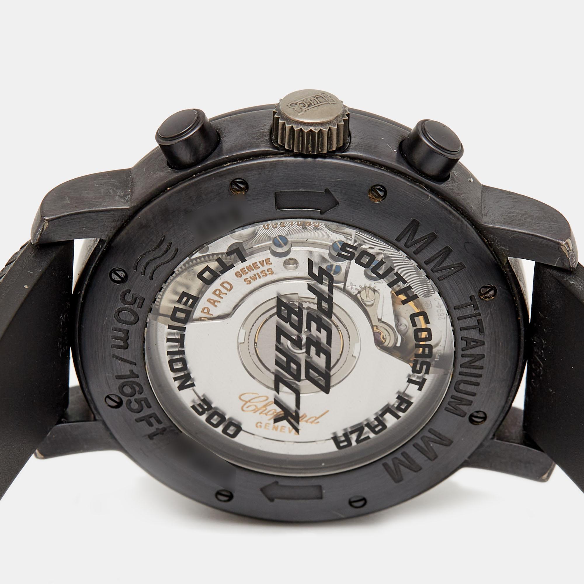 Mouvement esthétique Chopard Noir  Miglia Speed Black 16/8407 Montre-bracelet pour hommes 40 mm en vente