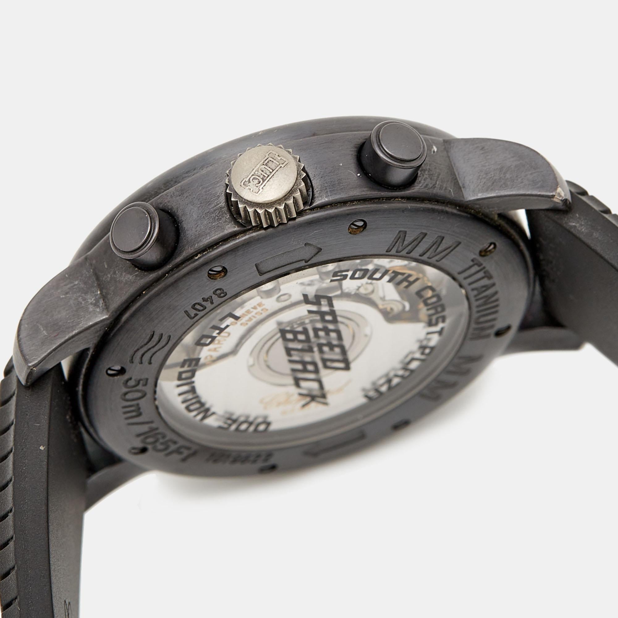 Chopard Black  Miglia Speed Black 16/8407 Men's Wristwatch 40 mm For Sale 2