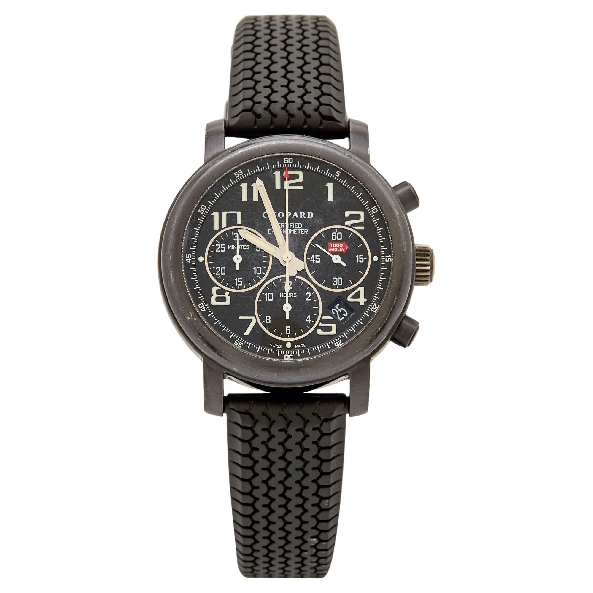 Chopard Black  Miglia Speed Black 16/8407 Men's Wristwatch 40 mm For Sale
