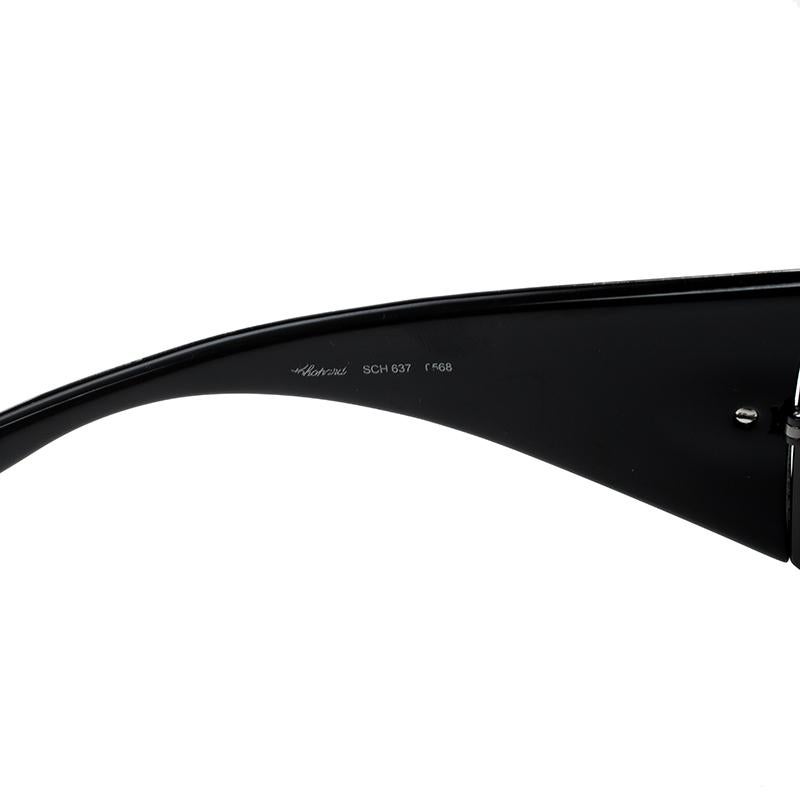 Chopard Black Monogram SCH637 Shield Sunglasses 1