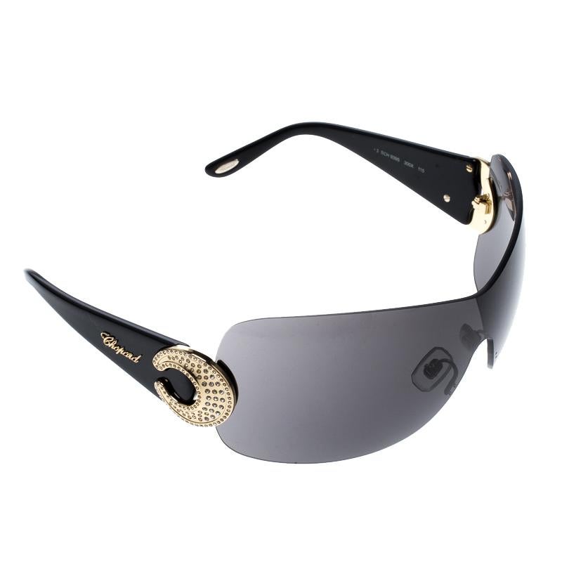 Chopard Black SCH 939S Shield Sunglasses