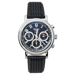 Chopard Black Stainless Steel Rubber Mille Miglia 8331 Men's Wristwatch 39 mm