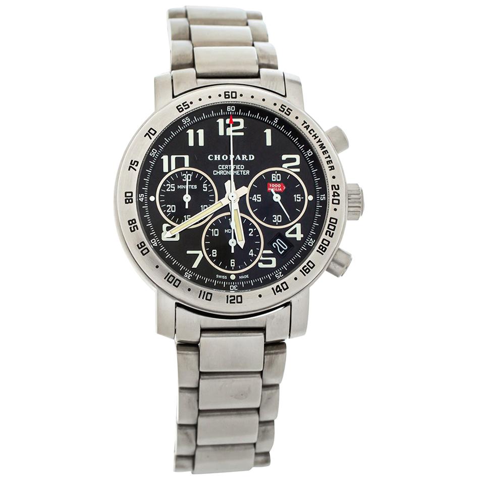 Chopard Black Titanium Mille Miglia Chronograph 15/8915 Men's Wristwatch 39 mm