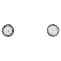 Chopard Schwarzer Weißer Diamant 18k Weißgold Ohrstecker