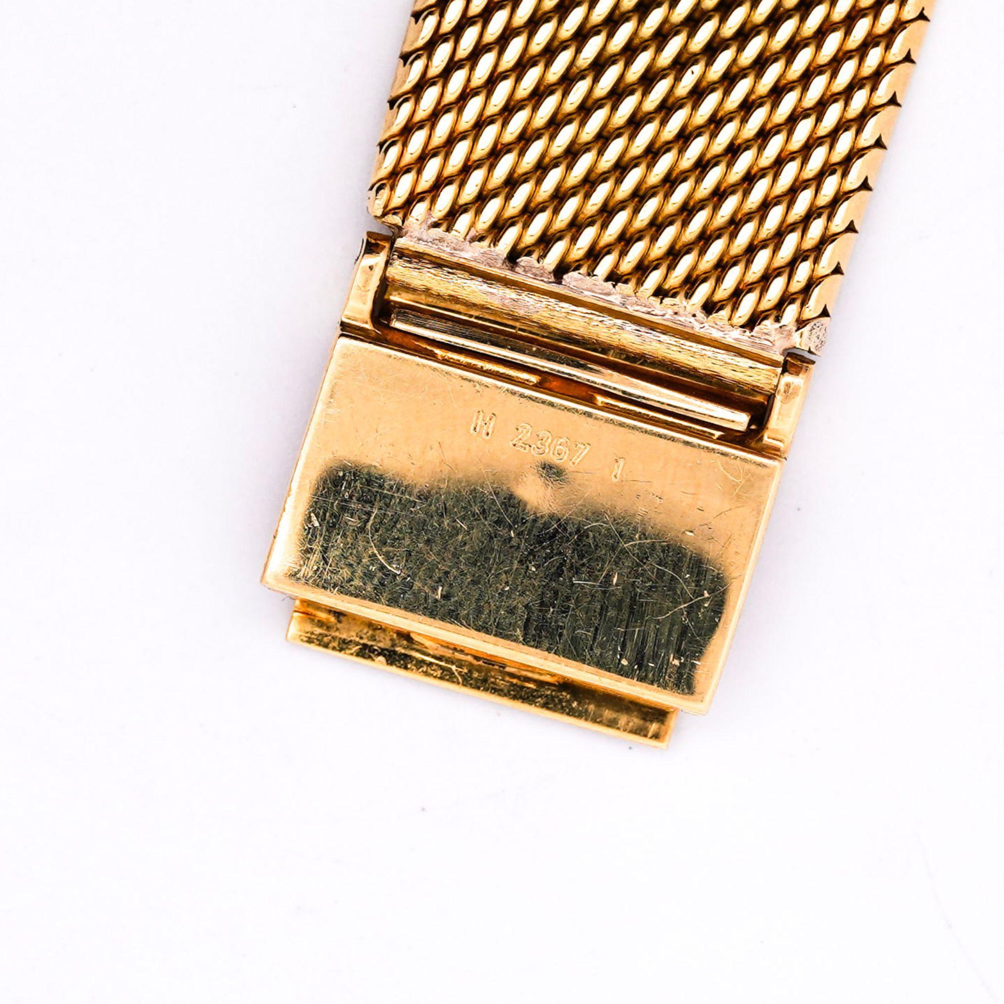 Women's or Men's Chopard Blue Lapis Lazuli 18K Gold 26mm Vintage Watch Circa 1970s For Sale