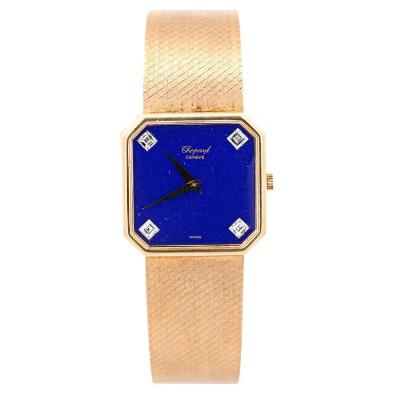Chopard Blue Lapis Lazuli 18K Gold 26mm Vintage Watch Circa 1970s