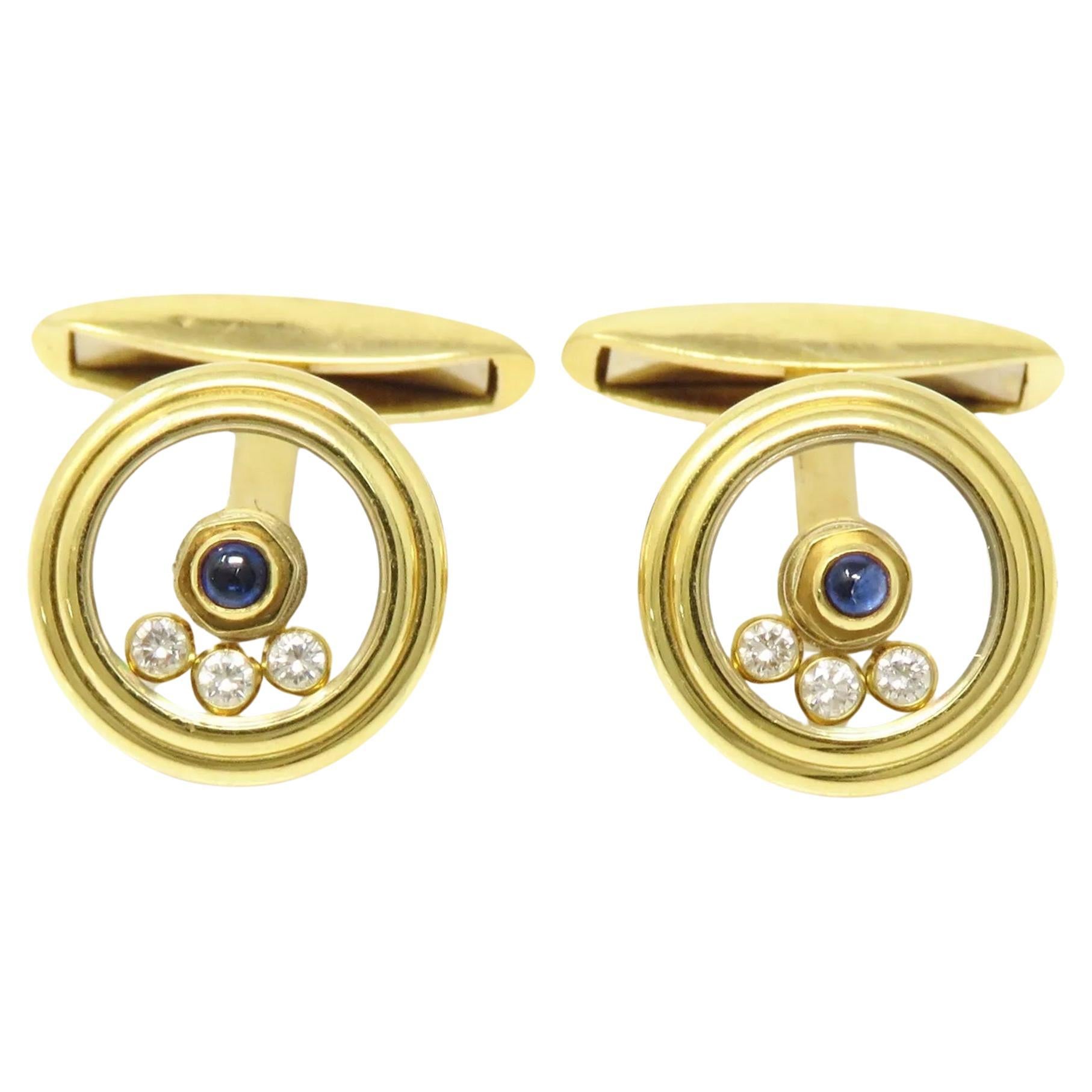 Chopard Blue Sapphire Diamond Earrings