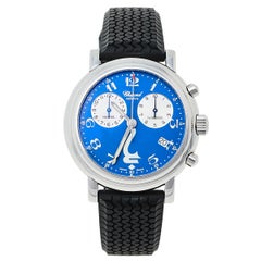 Chopard Blue Stainless Steel Rubber Godolphin Mille Miglia Men's Wristwatch 39 m