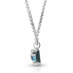 Chopard Blue Topaz and Diamond Pendant Necklace Circa 2000