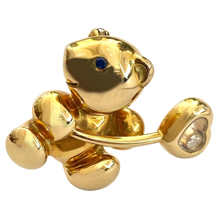 Chopard Brooch Bear with Happy Diamond Balloon For Sale at