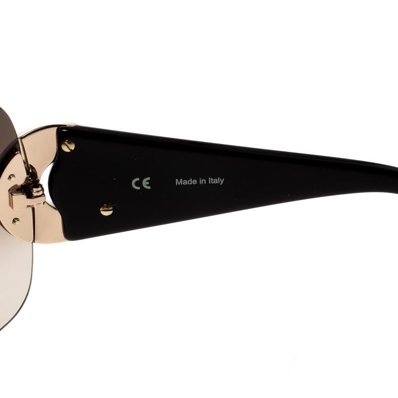 Chopard Brown Gradient SCH939S Crystal Embellished Shield Sunglasses In Good Condition In Dubai, Al Qouz 2