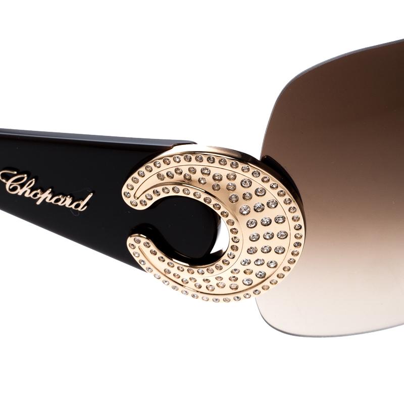 Chopard Brown SCH 939S Shield Sunglasses 1