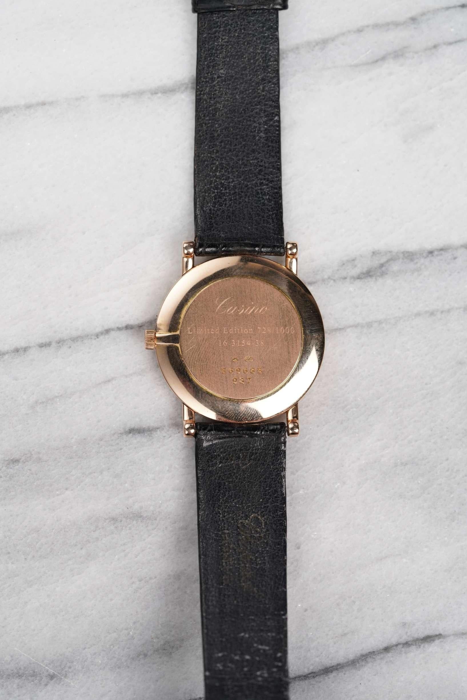 Femenino o masculino Reloj Chopard Casino de nácar en oro rosa de 18 quilates, años 90 en venta