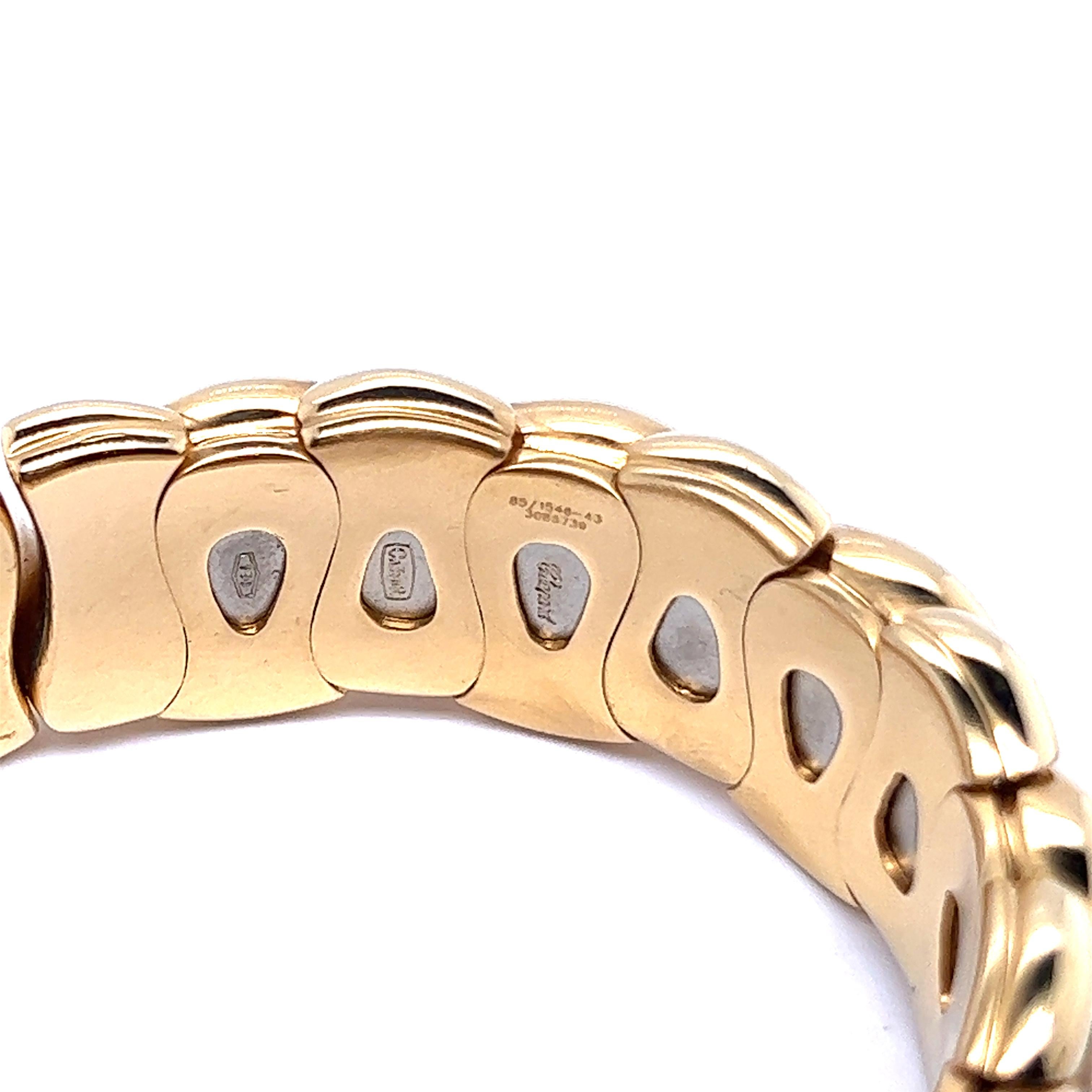 Contemporary Chopard Casmir Bracelet in 18 Karat Yellow Gold