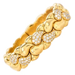 Chopard Casmir Diamante in oro 18 carati Bracciale intrecciato Designer Bangle