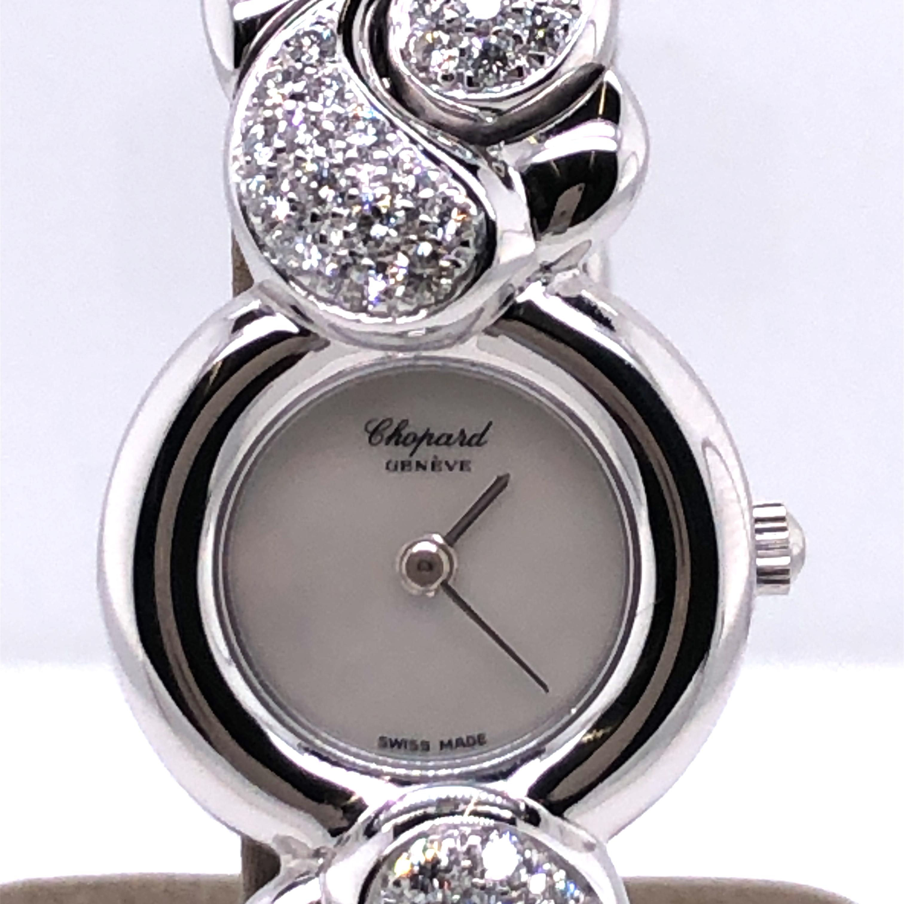 Contemporary Chopard Casmir White Gold Diamond Ladies Wristwatch