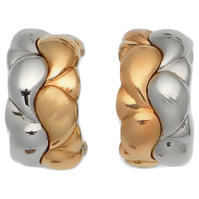 Casmir Weiß- und Gelbgold-Ohrringe von Chopard im Angebot