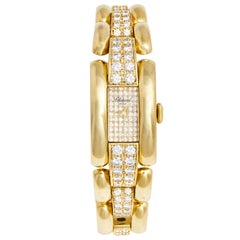 Chopard Champagner 18K Diamant Pave La Strada 41/6543 Damenarmbanduhr 18 mm