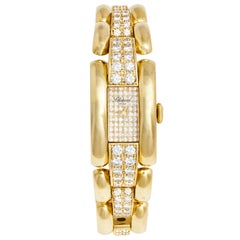 Chopard Montre-bracelet pour femme La Strada Champagne 18 mm en or 18 carats pavé de diamants, 41/6543