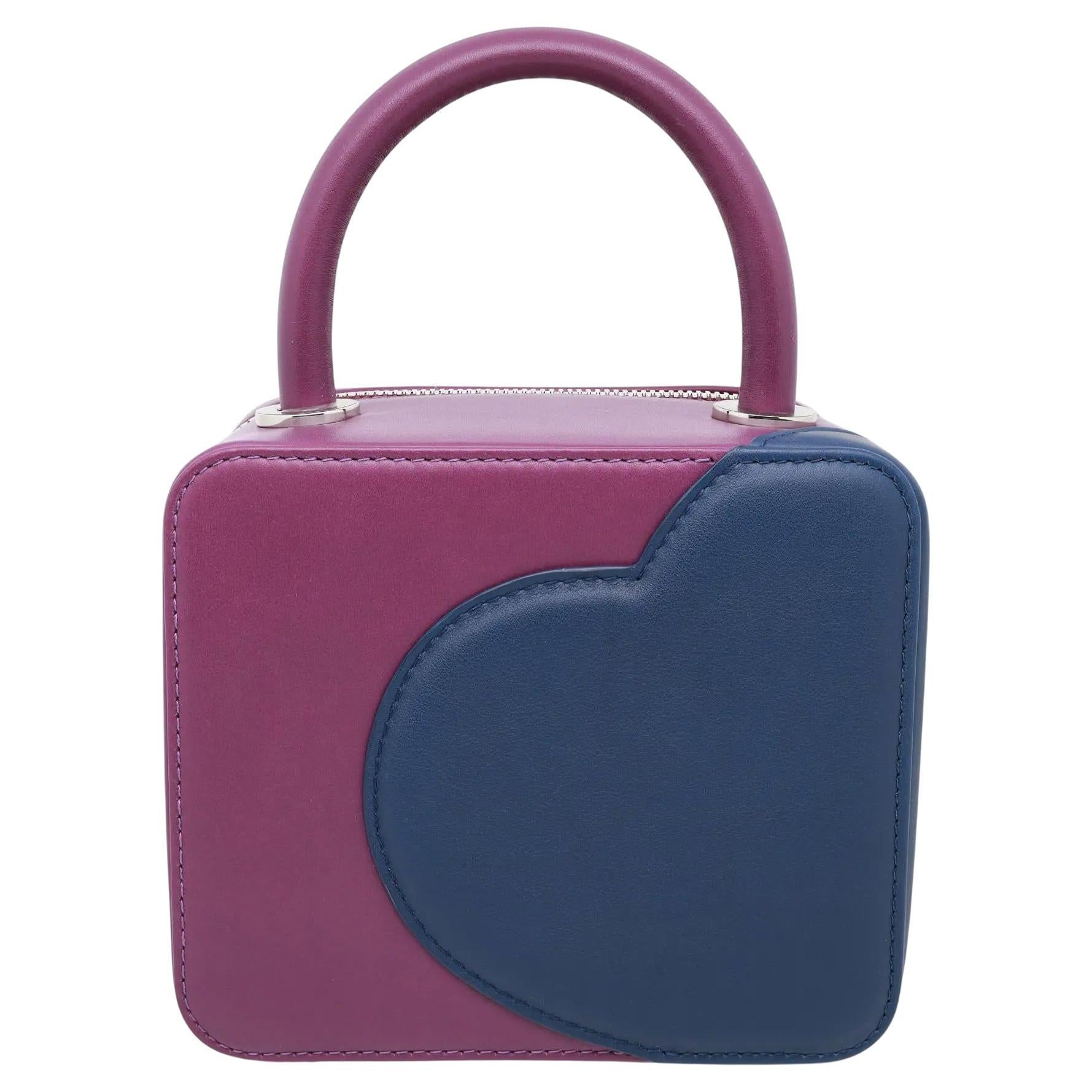 Chopard & Chloë Sevigny Green Carpet Purple & Navy Blue Leather Shoulder Bag For Sale