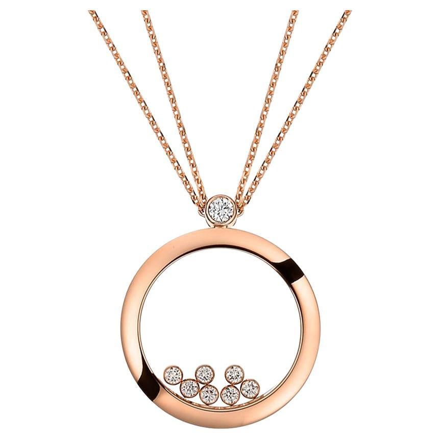 Chopard Chopard Happy Diamonds Icons Rose Gold Pendant For Sale