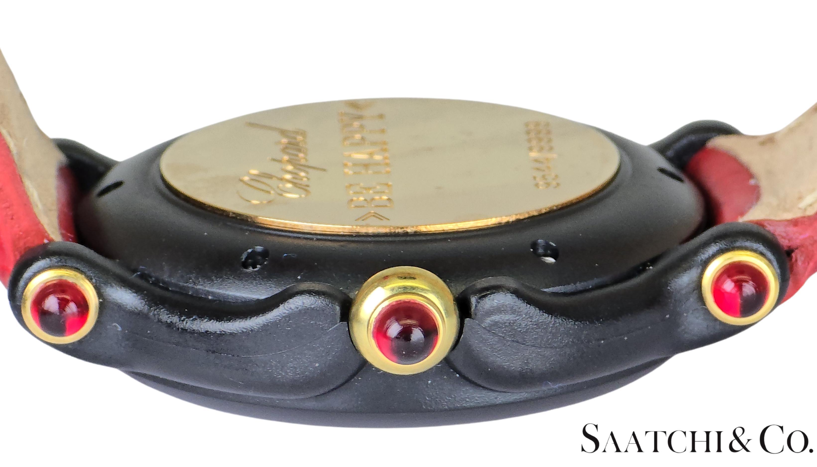 [CHOPARD] Chopard Happy Sports 3P Diamond Leather Red Sapphire R. 9544/9999 32mm For Sale 2