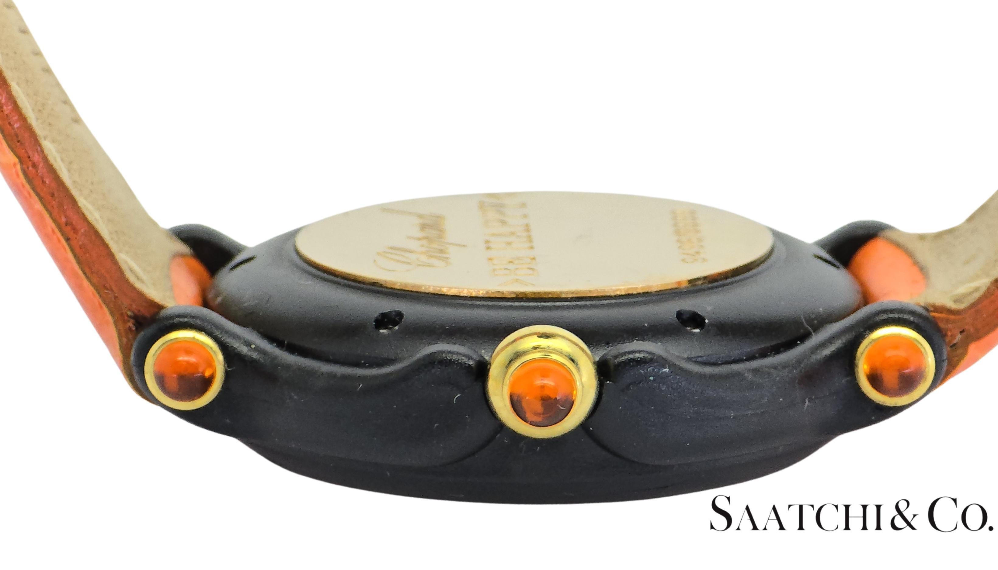 Donna [Chopard Happy Sports 3P Diamante Arancione Zaffiro R. 9496/9999 32mm in vendita
