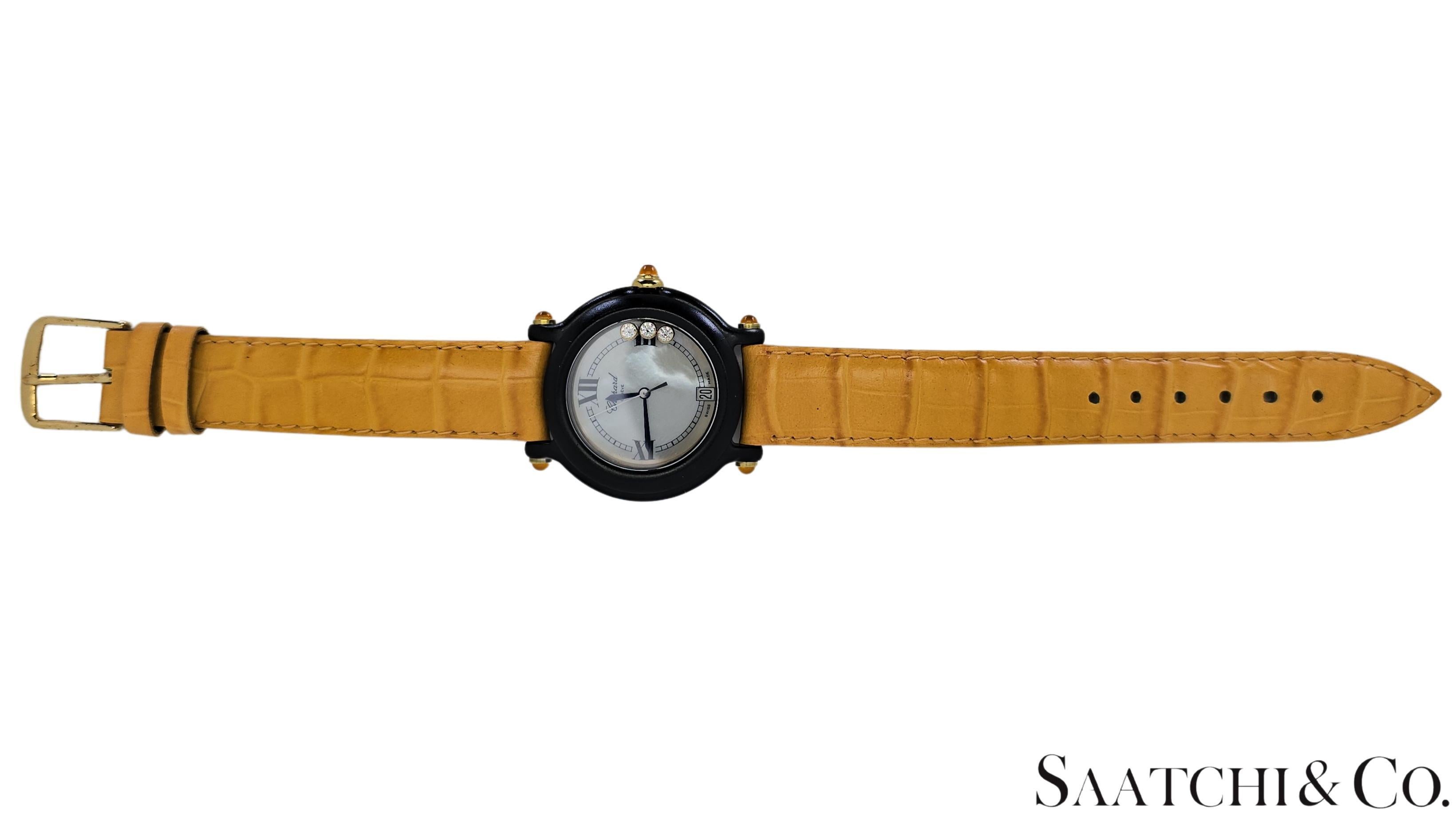 [Chopard Happy Sports 3P Diamante Giallo Zaffiro R. 9644/9999 32mm in vendita 3