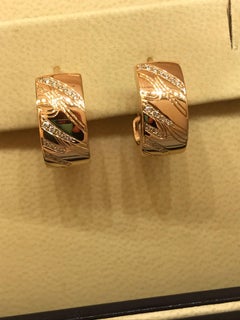 Chopard Chopardissimo 18 Karat Rose Gold and Diamond Earrings 83/7031-5002