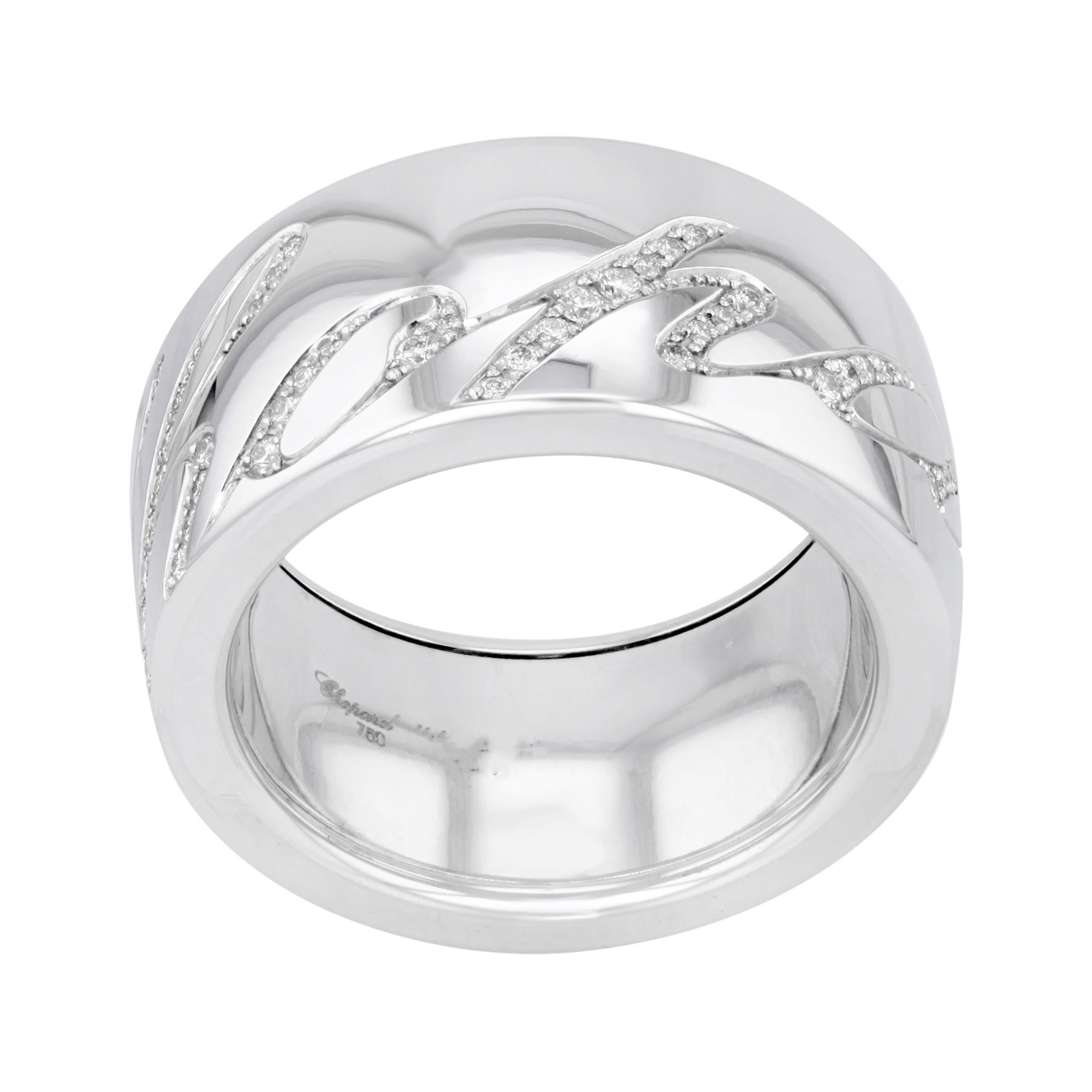 Chopard Chopardissimo 18k White Gold Diamond Ring 0.35cttw