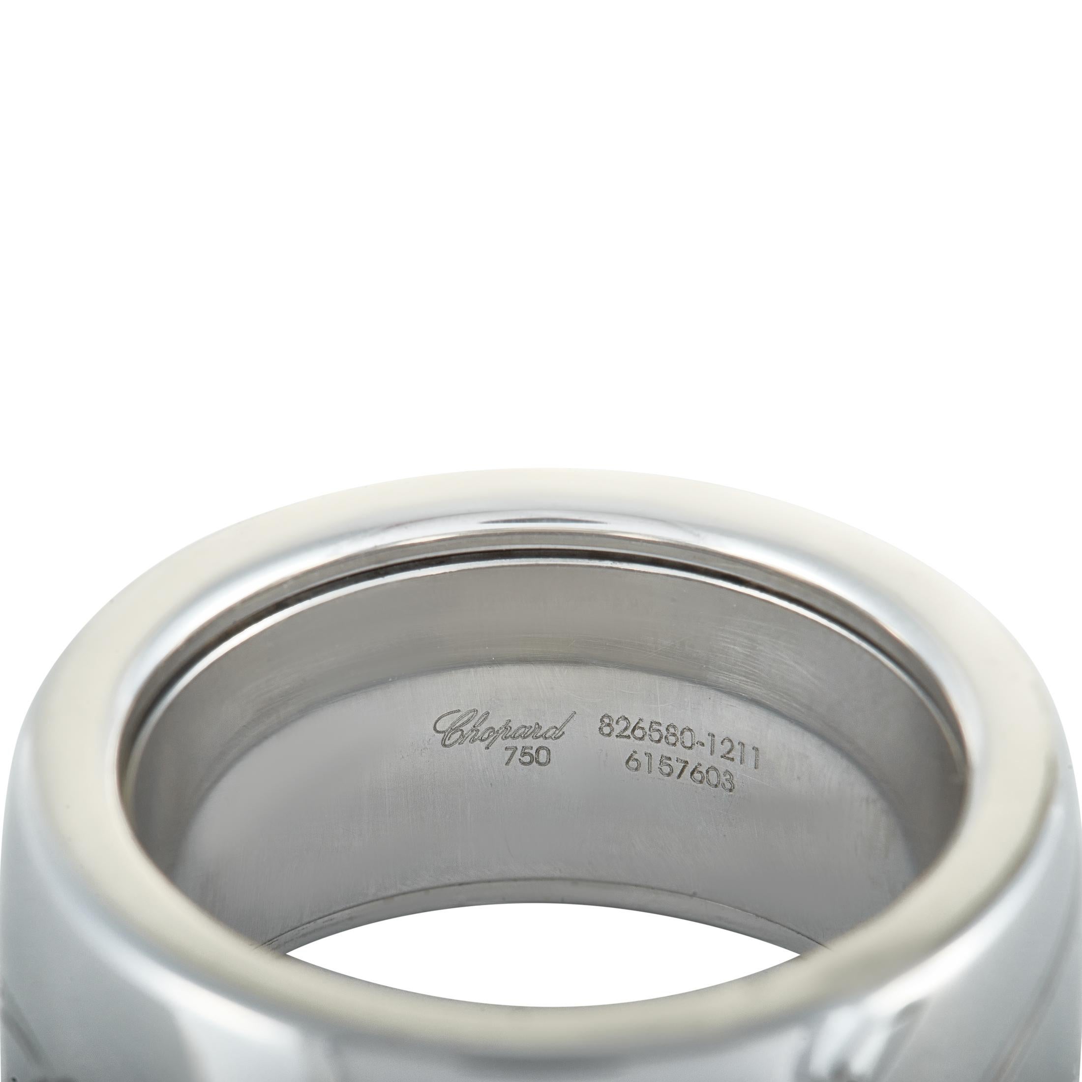 Chopard Chopardissimo 18 Karat White Gold Diamond Signature Band Ring 1