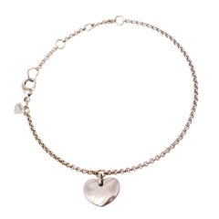 Chopard Chopardissimo 18K White Gold Heart Charm Bracelet