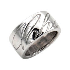 Chopard Chopardissimo 18k White Gold Ring Signature Band Ring