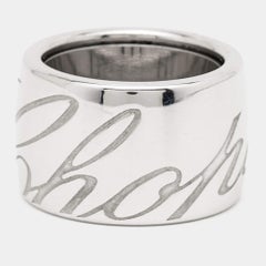 Chopard Chopardissimo 18k Weißgold Ring Größe 51