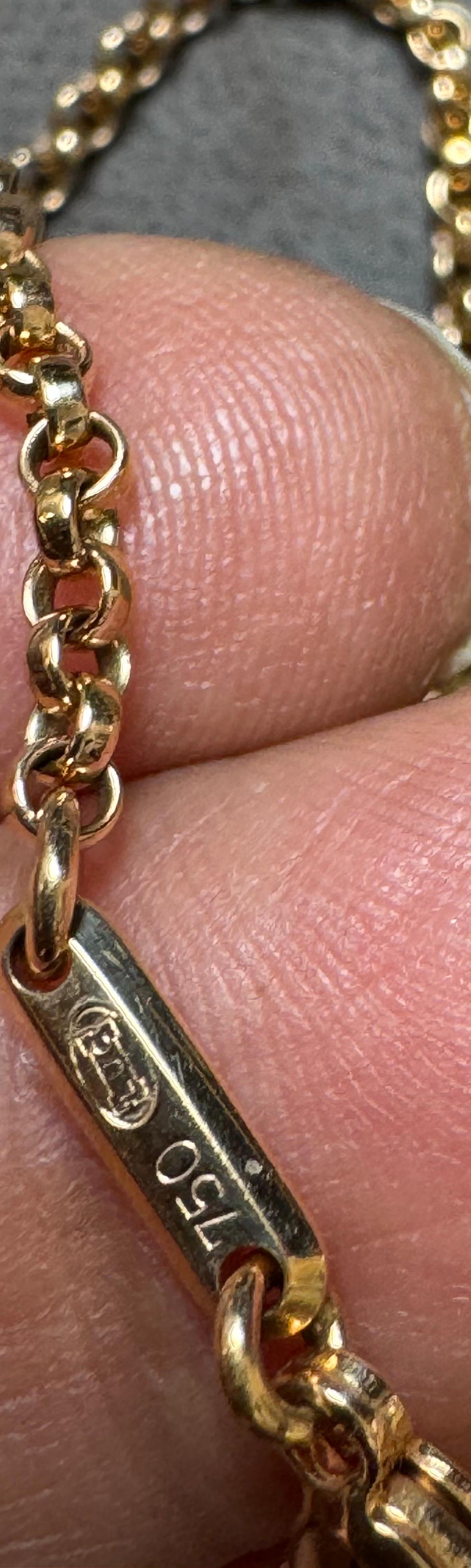 Chopard Chopardissimo 18Karat Yellow Gold Diamond Pendant Necklace Large, Estate For Sale 1