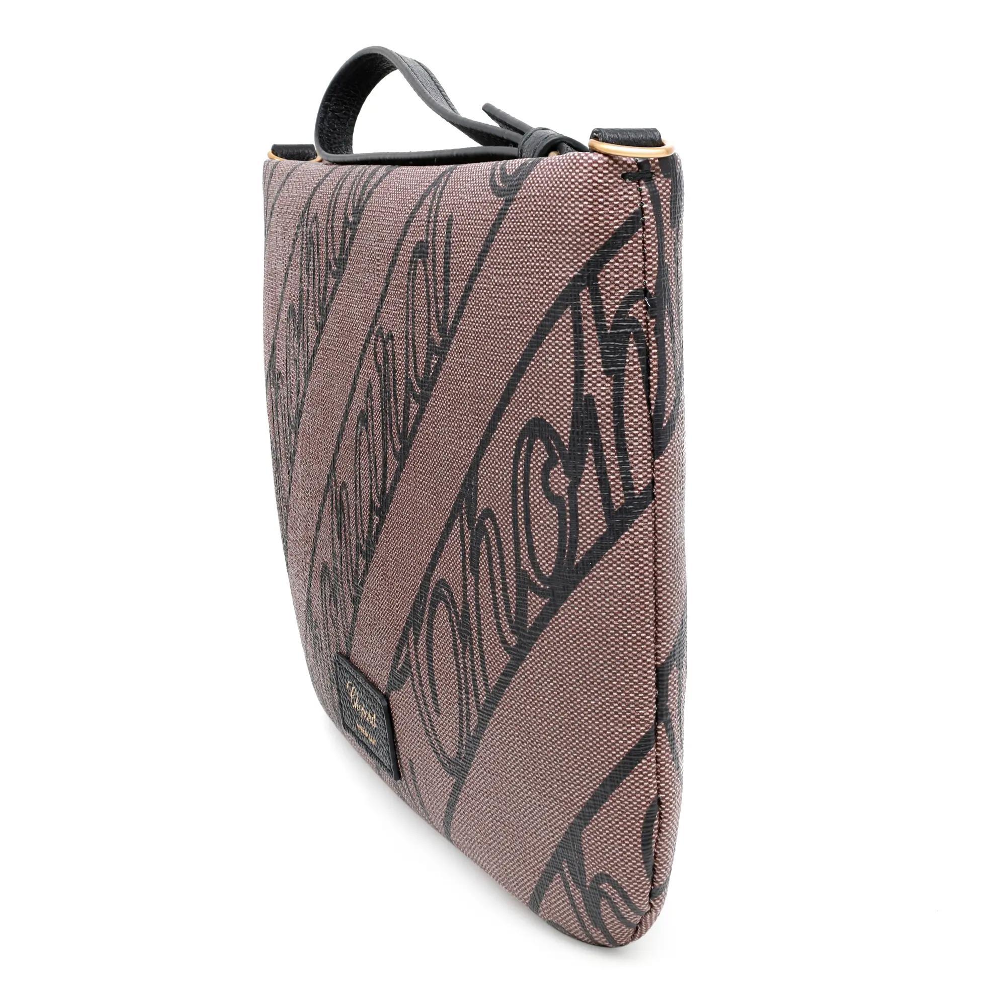 Grigio Chopard Chopardissimo Mini Pouch in tela marrone 95000-1214 in vendita