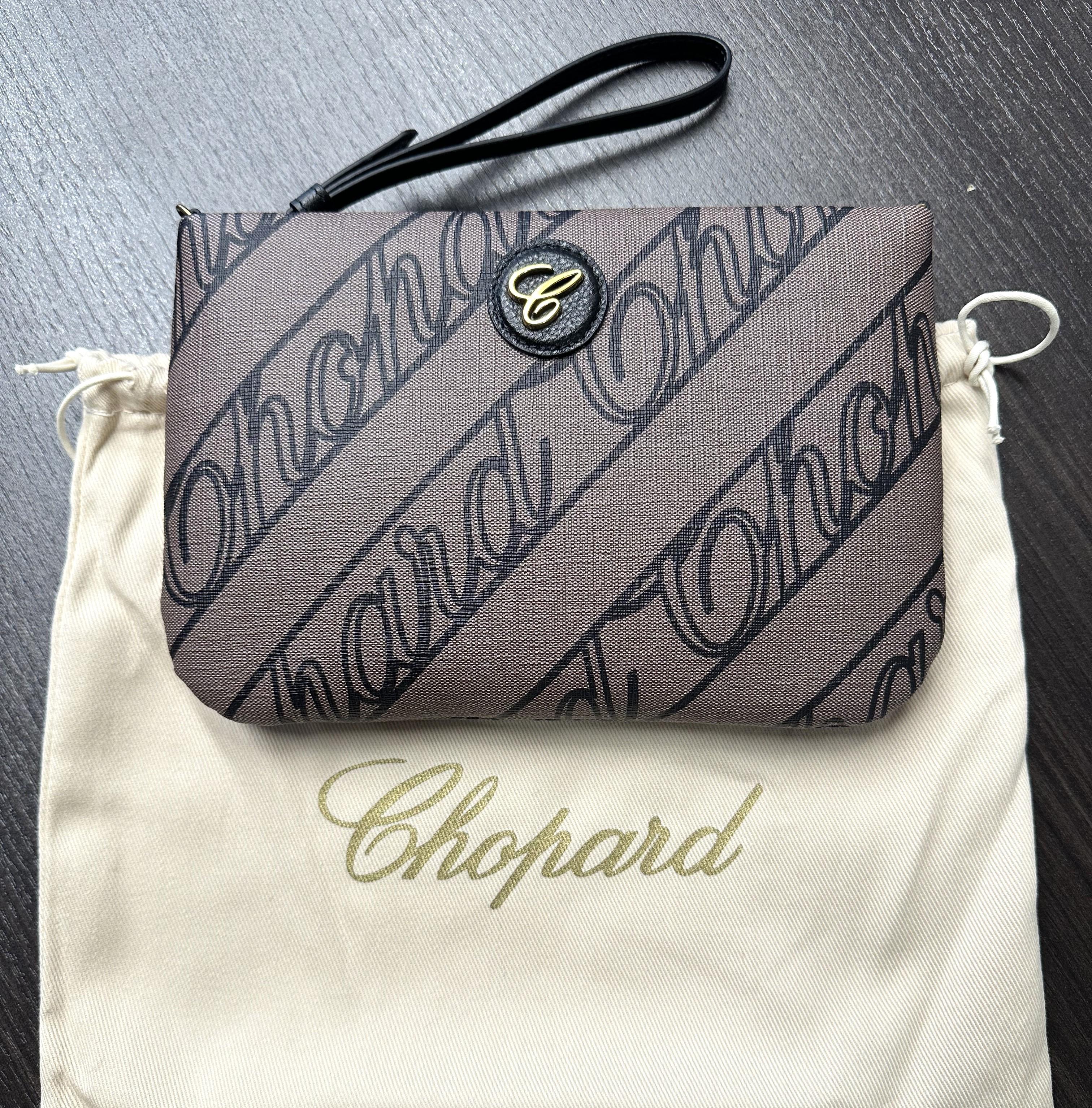 Donna Chopard Chopardissimo Mini Pouch in tela marrone 95000-1214 in vendita
