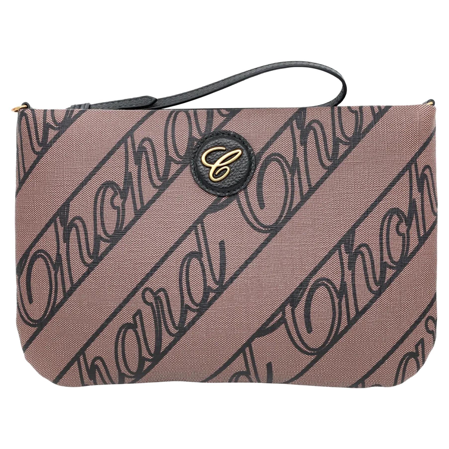 Chopard Chopardissimo Mini Pouch in tela marrone 95000-1214