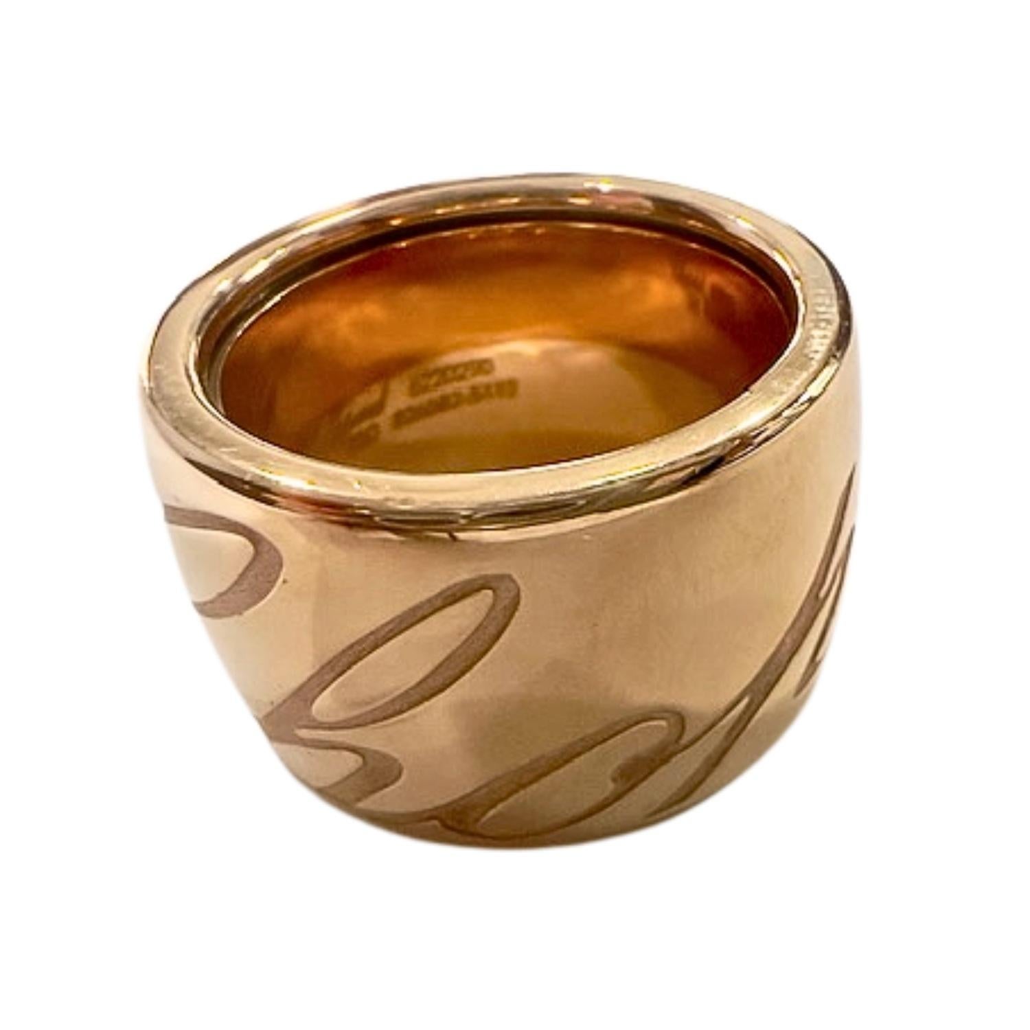Chopard Chopardissimo Contemporary Design Yellow 18k gold Fashion Ring In Good Condition For Sale In MADRID, ES