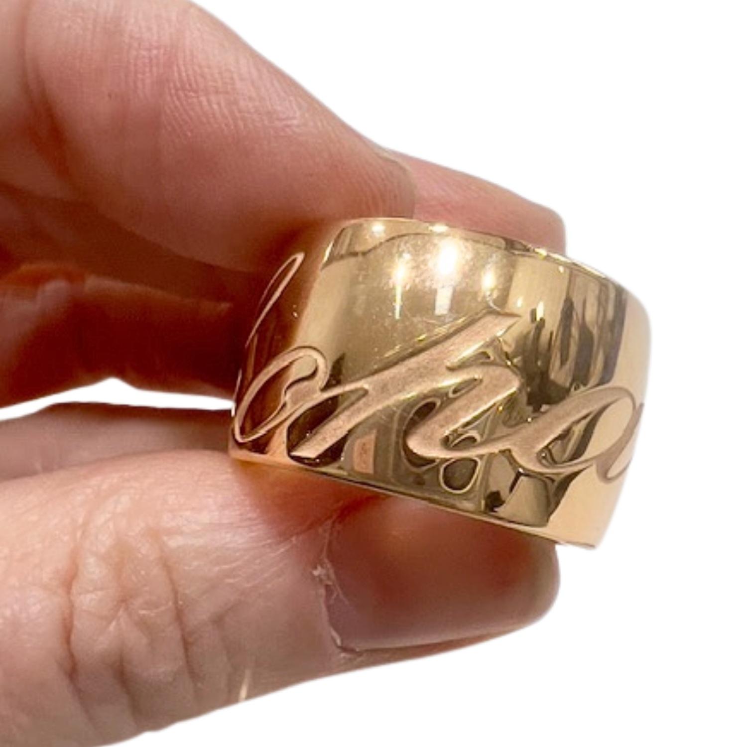 Chopard Chopardissimo Contemporary Design Yellow 18k gold Fashion Ring For Sale 2
