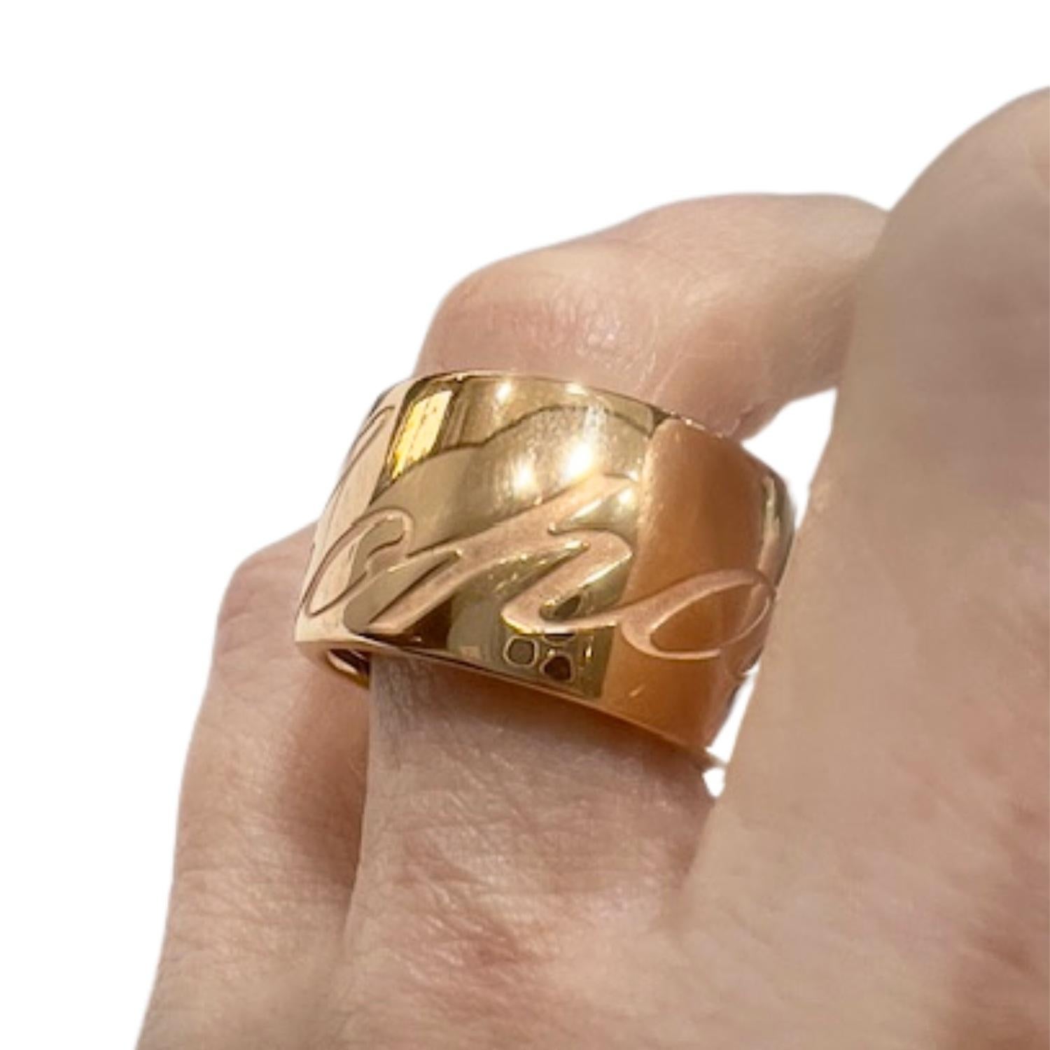 Chopard Chopardissimo Contemporary Design Yellow 18k gold Fashion Ring For Sale 3